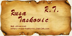 Rusa Tasković vizit kartica